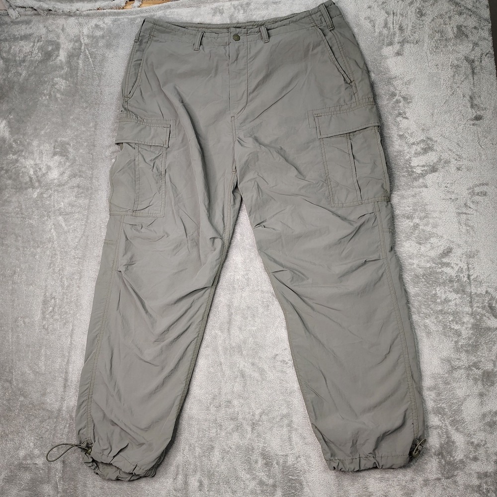 American Eagle Parachute‎ Pants Womens Large Green Cargo Utility Stretch Casual